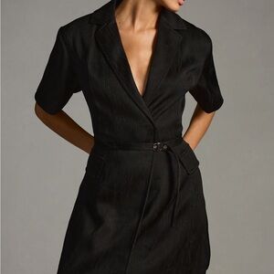 Lorenzo Short Sleeve Belted Blazer Dress